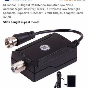 GE Black Digital TV Antenna Amplifier